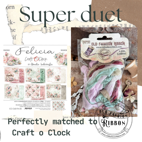 Old Fashion Ribbons 5 pcs Craft o Clock