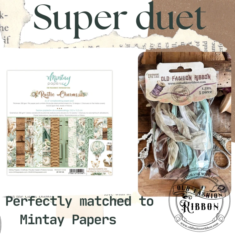 Old Fashion Ribbons Mintay Paper