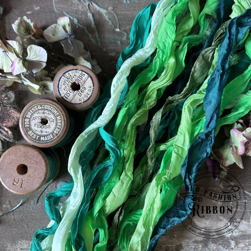 Old Fashion Ribbons –10 pcs- FOREST GARDEN