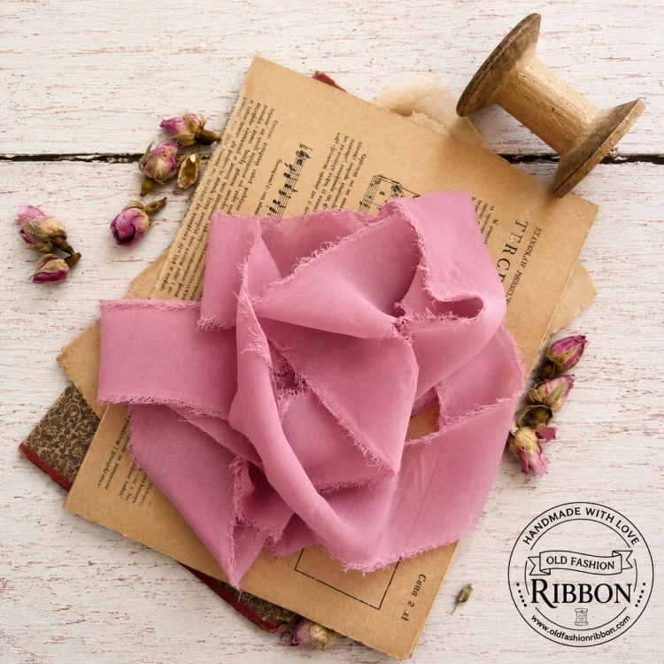 Torn Chiffon Ribbon PINK