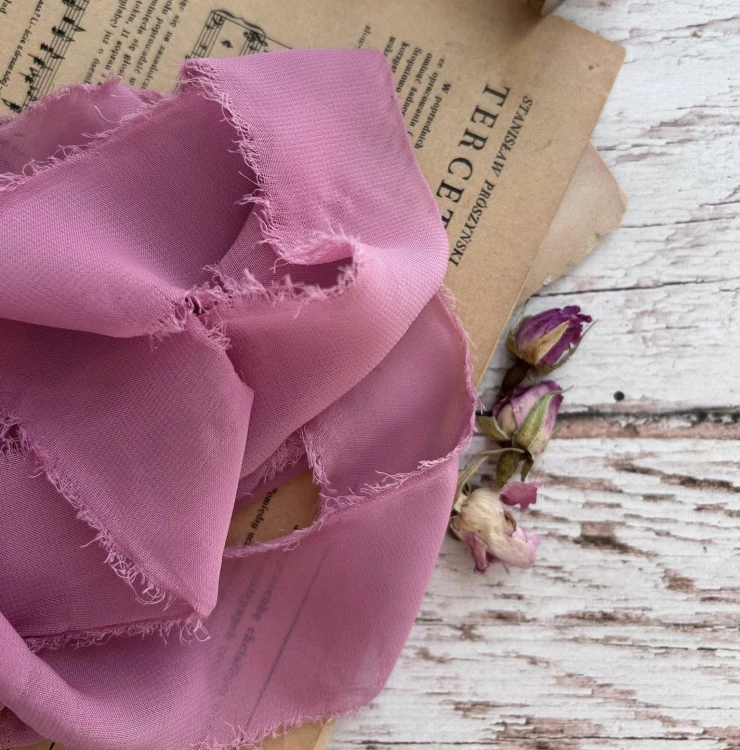 Torn Chiffon Ribbon PINK